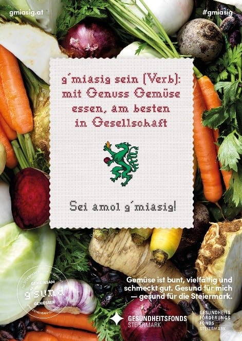 mit Genuss Gemüse essen, am besten in Gesellschaft (Sujetfoto)