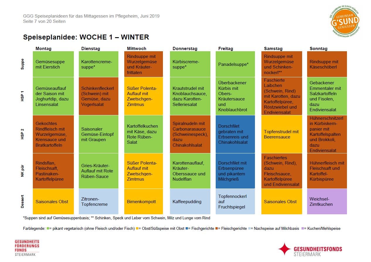 Auszug GGG Speiseplanideen