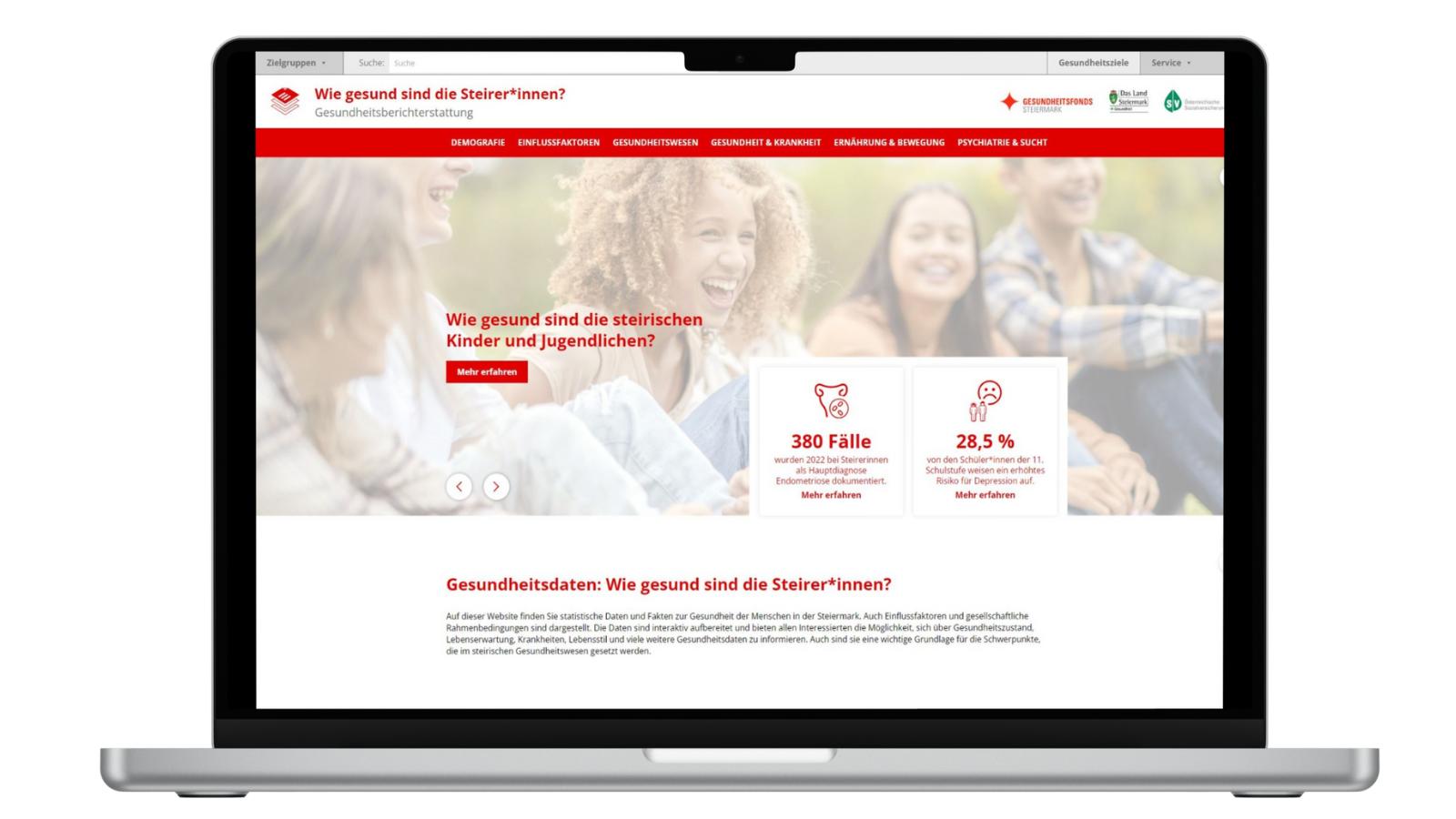 Gesundheitsbericht-Website