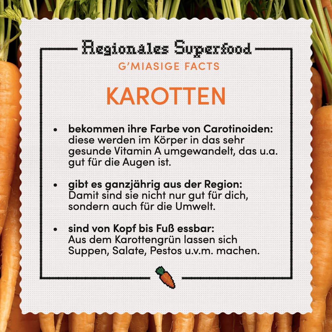Informationen zum regionalem Superfood Karotten