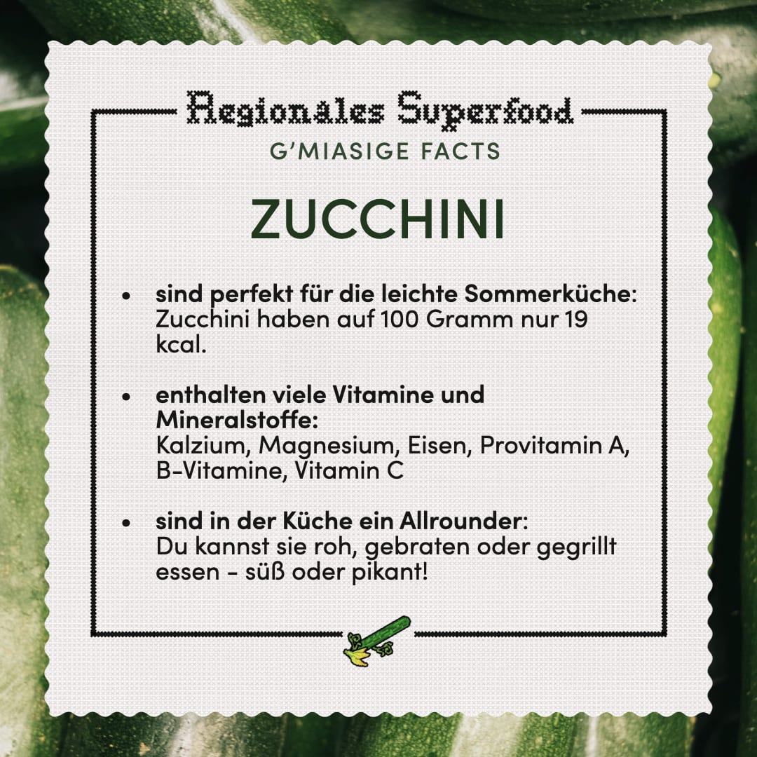 Informationen zum regionalem Superfood Zucchini